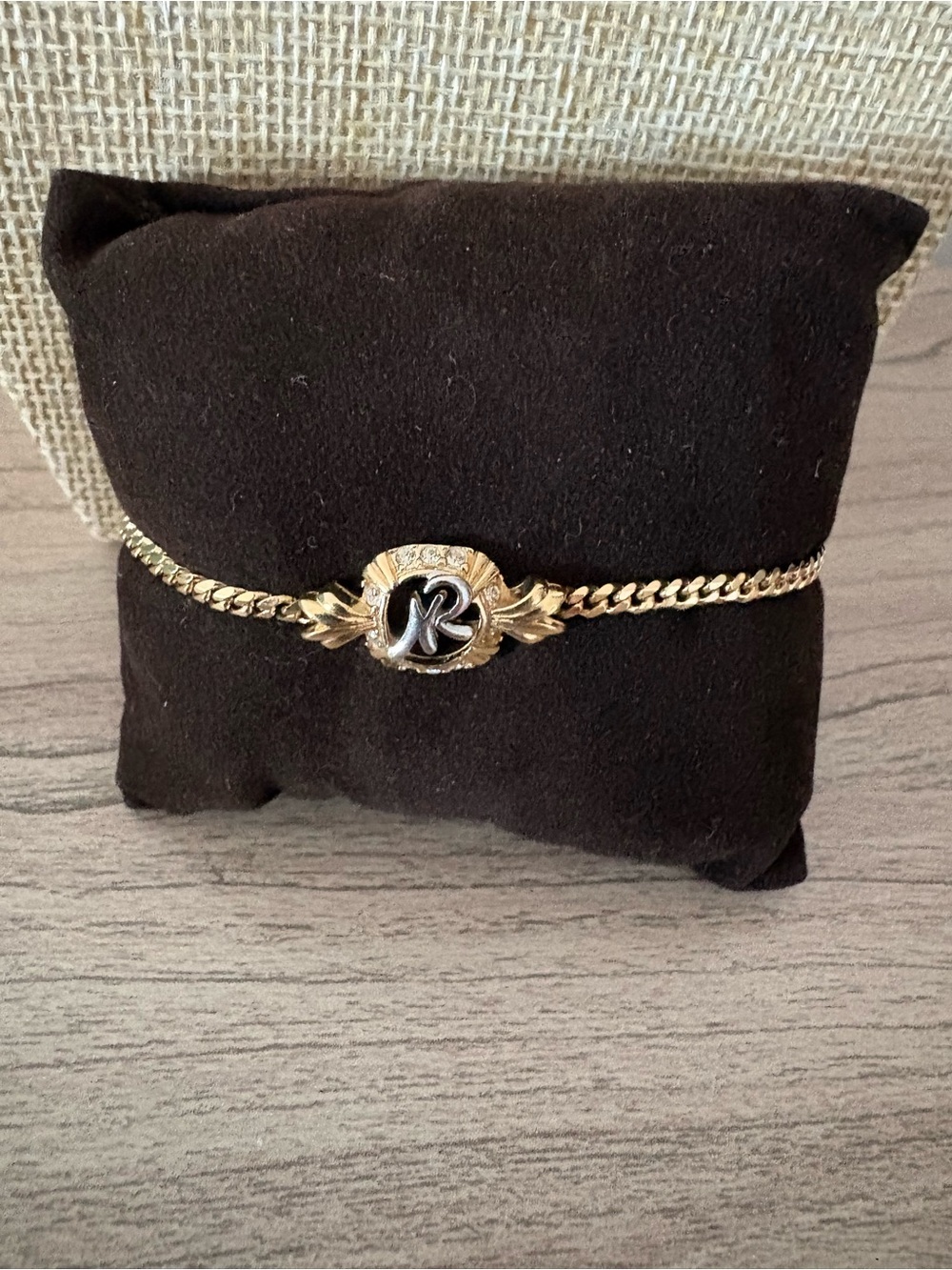 Nina Ricci Vintage Gold Tone Monogram Chain Bracelet - Women's Jewelry